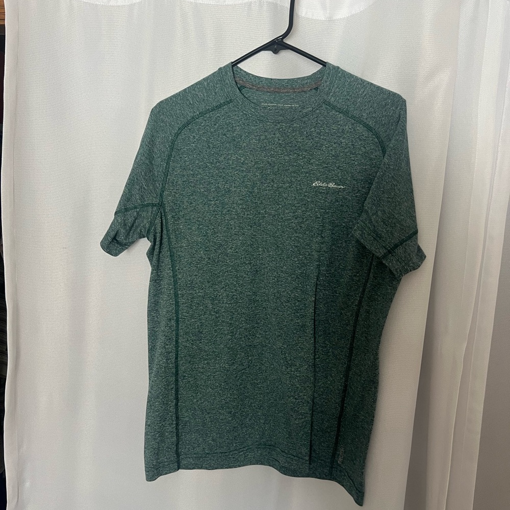 Eddie Bauer Green Short Sleeve Tee Lightweight Performance